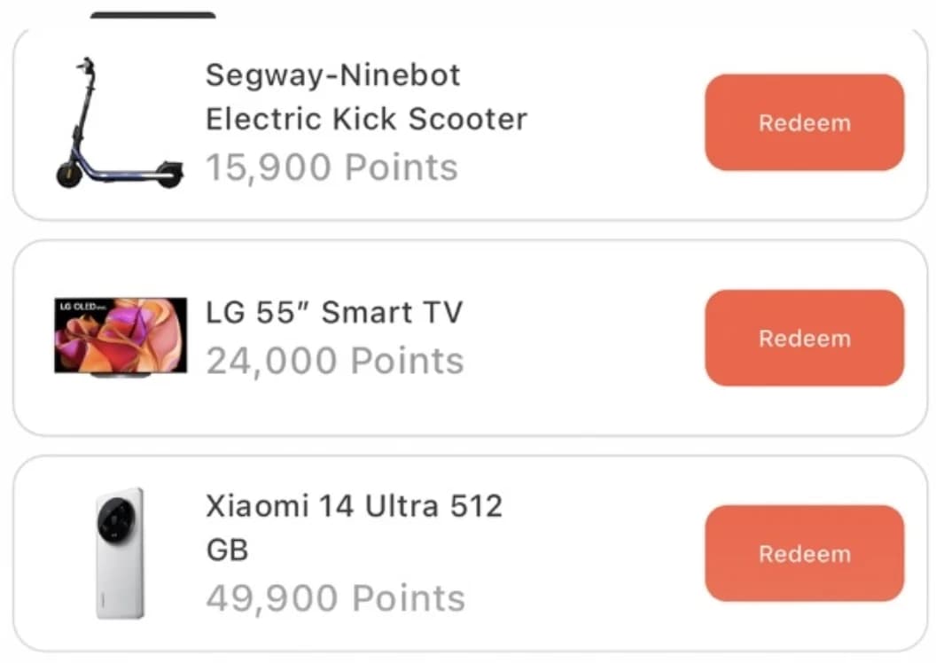 Exchange Points for Exclusive Prizes